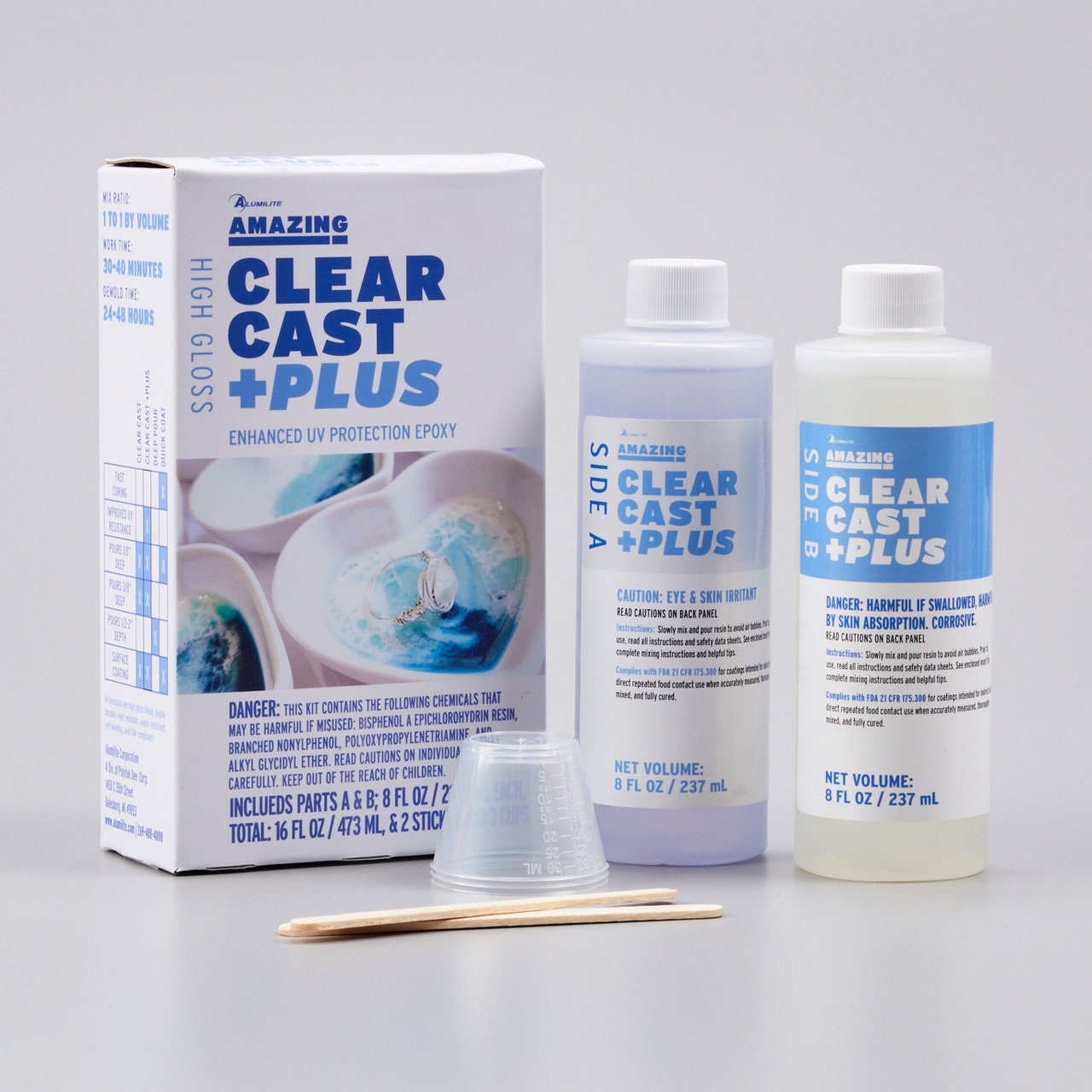 LET'S RESIN Clear Resin,32oz Clear Lite Casting Resin,crystal