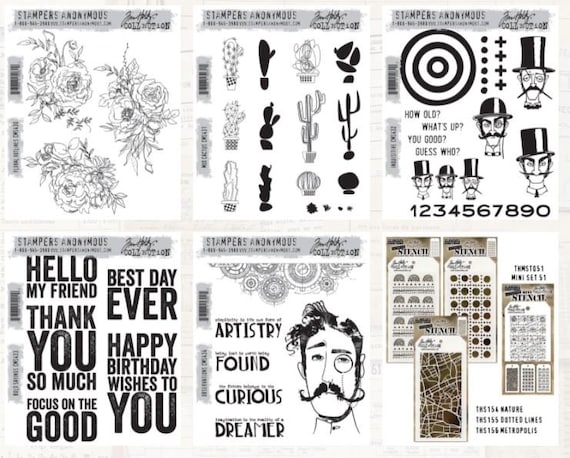 Tim Holtz 2021 Cling Stamps Stampers Anonymous CMS430 CMS431