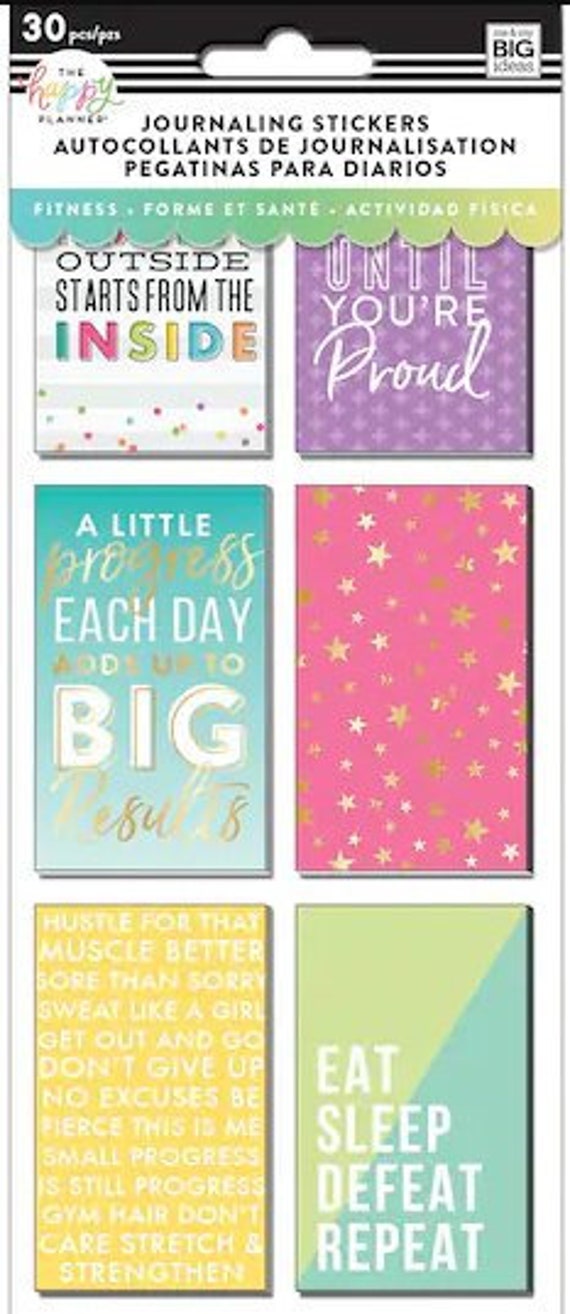 fitness journaling planner stickers mambi happy planner fitness planner book