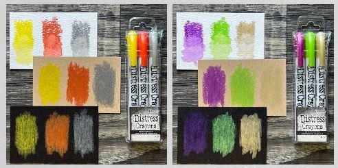 Tim Holtz Distress Crayons Holiday Set - Pearl Finish Coloring Tools