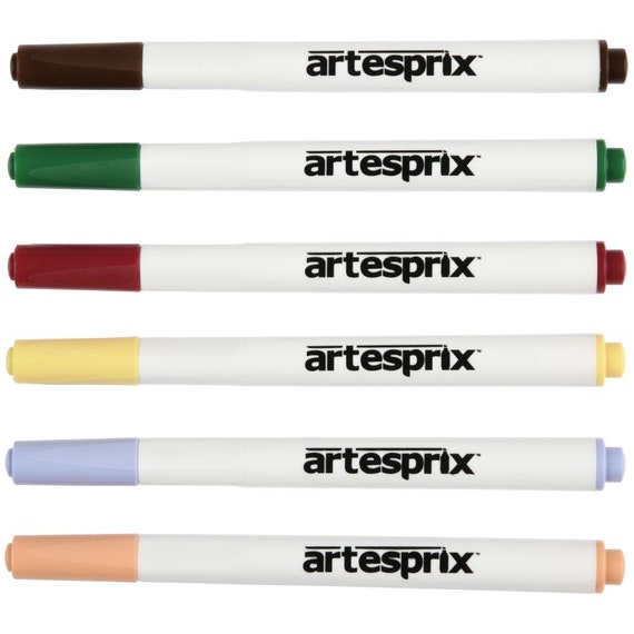 14 Fabric Markers, Dual Tip, Extra Fine-tip and Brush Tip 14 Tulip Colored Fabric  Paint Markers 