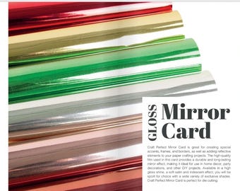 Craft Perfect Gloss Mirror Cardstock 8.5"X11" 5/Pkg - 5 sheets of A4 paper