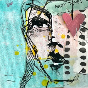 Dina Wakley Media Transparencies Abstract Portraits - 6 Transparente Folien 21,6x27,3cm