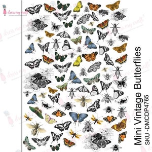 Dress My Craft - Transfer Me Transfer Paper - Mini Vintage Butterflies