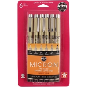 Choice of Pigma Micron Pens - Best Pen for drawing, planning, journaling, and more
