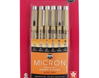 Choice of Pigma Micron Pens - Best Pen for drawing, planning, journaling, and more