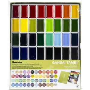 Kuretake Gansai Tambi Water Colours - Choice of 12, 18, 24, 36, or 48 Color Set