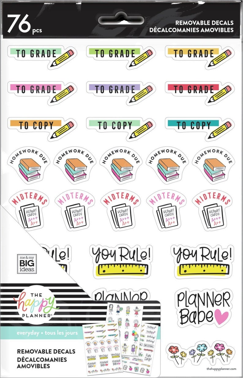 Stick Girl Dry Erase Removable Decals MAMBI Happy Planner Etsy