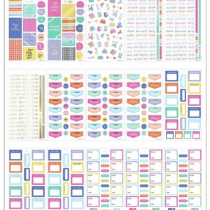 Work It Out Fitness Value Sticker Pack - MAMBI Happy Planner - Etsy