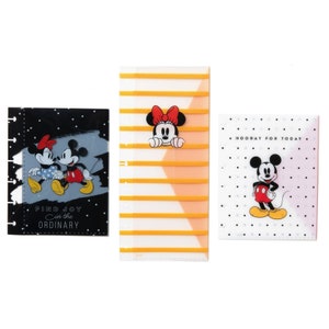 Mickey Mouse and Minnie Mouse Snap In Envelopes - 3 Pack - Happy Planner