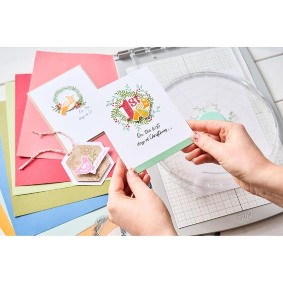 Set 10 Timbri Natalizi In Legno - Motivi Merry Christmas Per Biglietti E Decorazioni