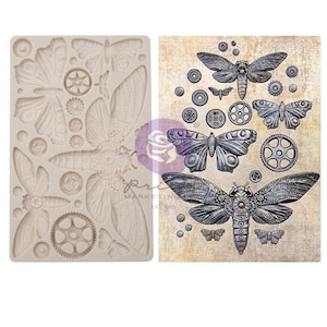 Free Shipping! Prima Marketing Re-Design Decor Mould - Mecha Moth - 969400