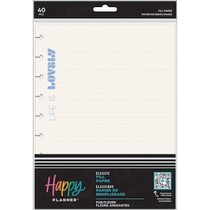 Fun Fleurs Dotted Lined Classic Filler Paper - 40 Sheets