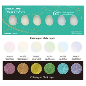 Kuretake Gansai Tambi Opal Water Colors -  6 Opal Color Set