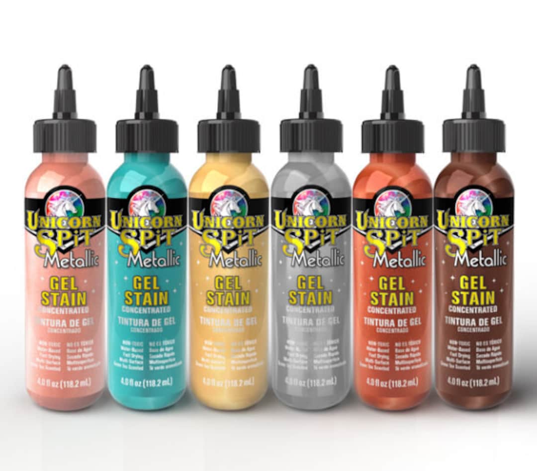 Unicorn Spit Flat Green Gel Stain and Glaze 4 oz (6 Pack)