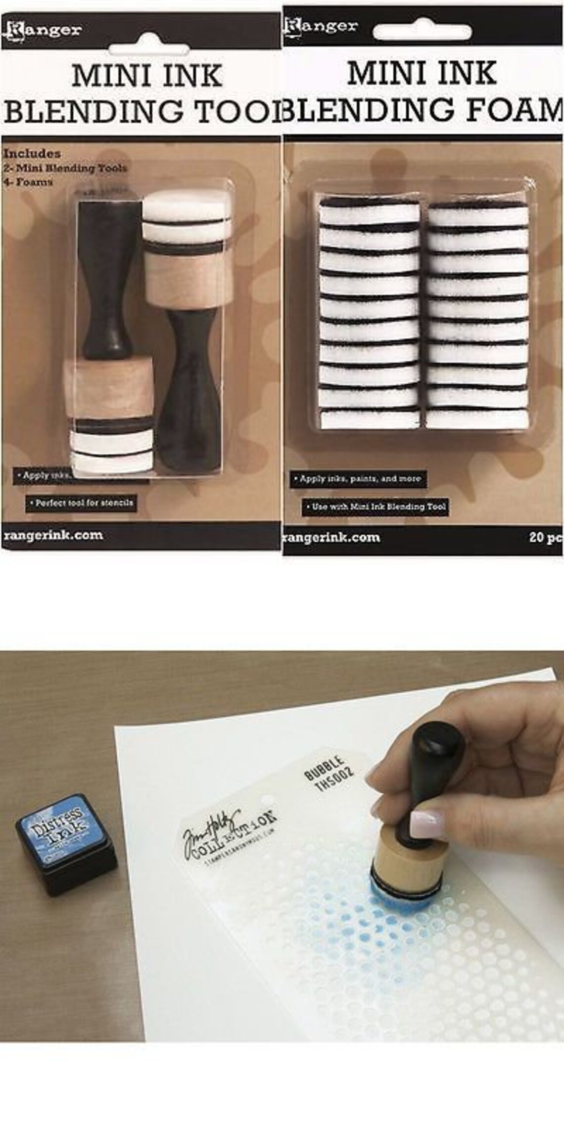 Tim Holtz Mini Ink Blending Tool Foam or Domed Foam Etsy Canada