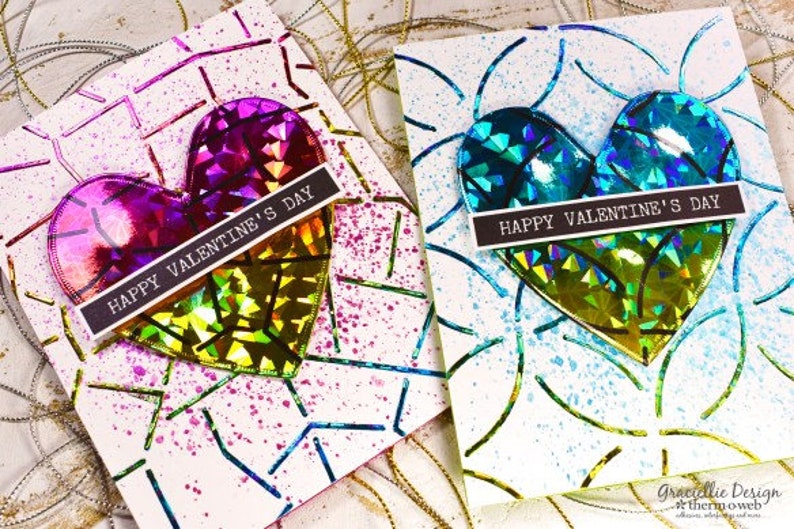 Specialty Foil Transfer Sheets for fabric and paper Deco Foil Shattered Glass Foil, Iridescent Foil, Watercolor Foil, Fairytale Foil image 9