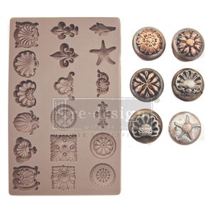 Free Shipping! Prima Marketing Seashore Treasures Mould - Food Safe 638849