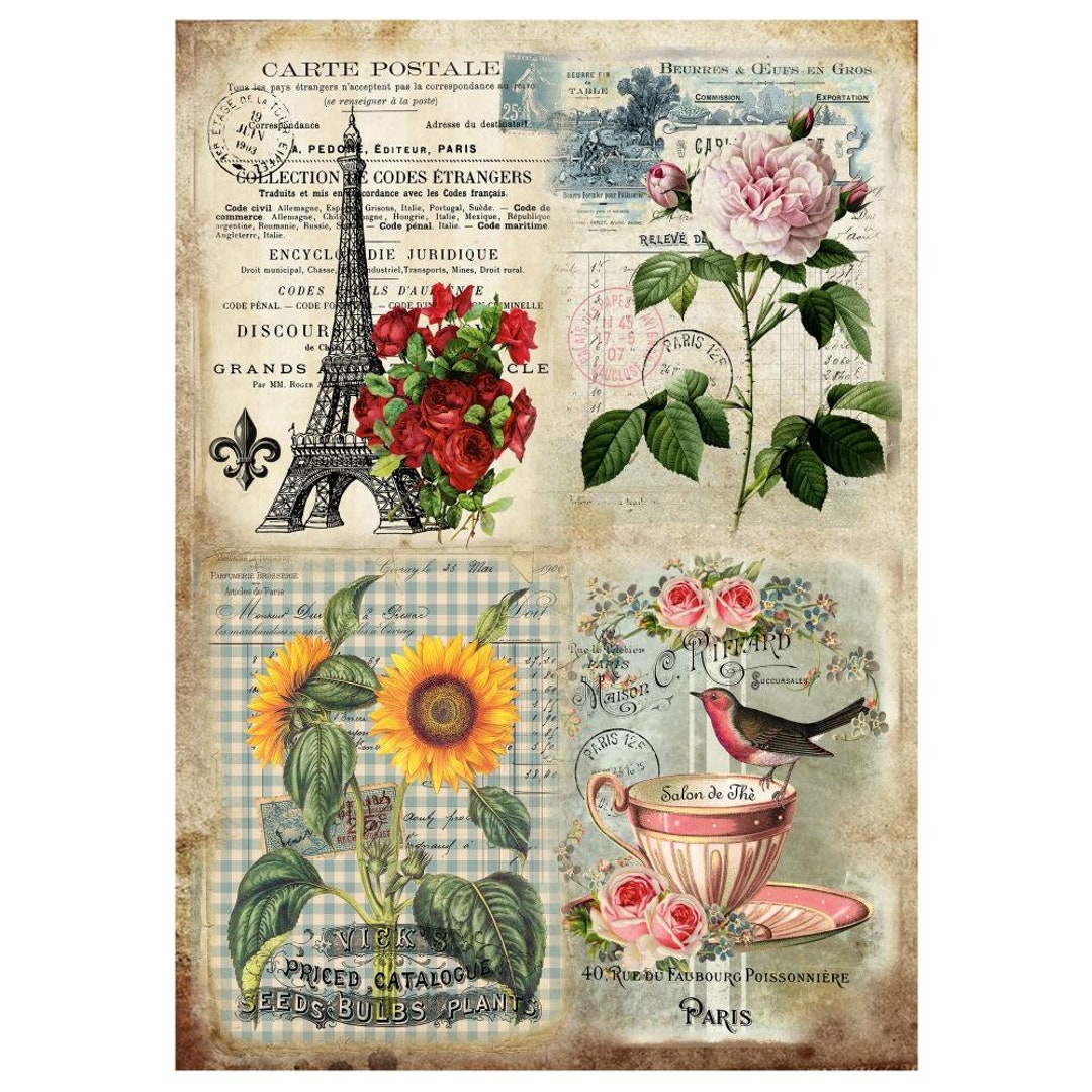 Little Birdie Deco Transfer Sheet A4 10inch X 7.5inch - Vintage ...