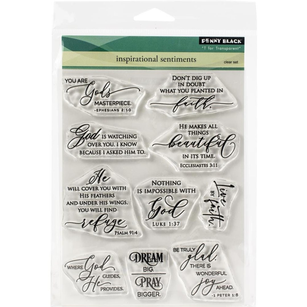Inspirational Sentiments Clear Stamps - Penny Black - Etsy