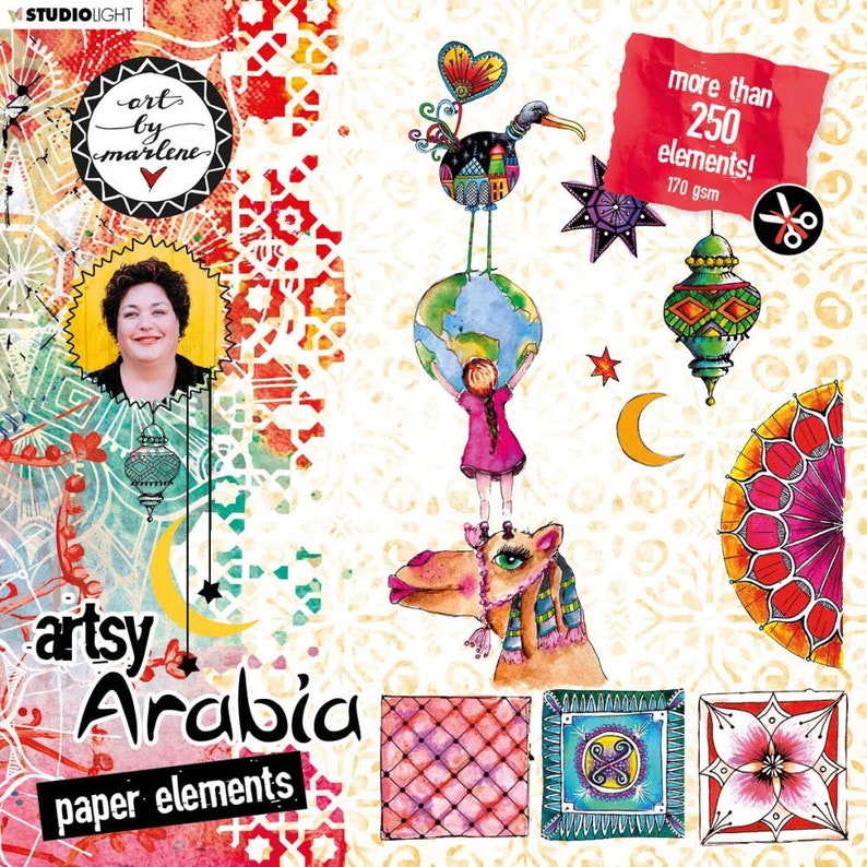 Art by Marlene Artsy Arabia Paper Elements Die Cut Block Etsy
