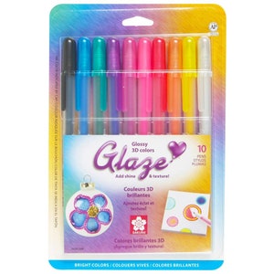 Brights Gelly Roll Glaze Bold Point Pens 10/Pkg - Sakura