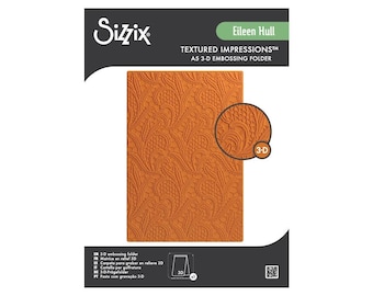 Sizzix 3D Strukturierte Impressions A5 Prägeschablone - Geprägte Blätter von Eileen Hull 666977