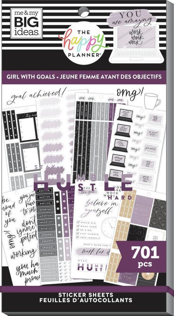 Girl With Goals Value Sticker Pack MAMBI Happy Planner | Etsy