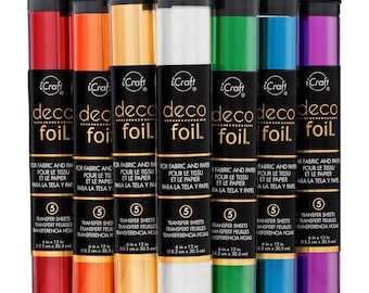 Choice of Foil Transfer Sheets for fabric and paper - Deco Foil