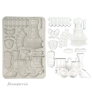 Stamperia A5 Silicone Mold - Art Of Travelling Train KACMA549