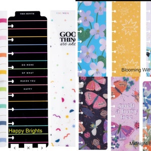 Klassiska bokmärken för Happy Planner - 3-pack - Blooming With Pride, Happy Brights eller Midnight Botanical