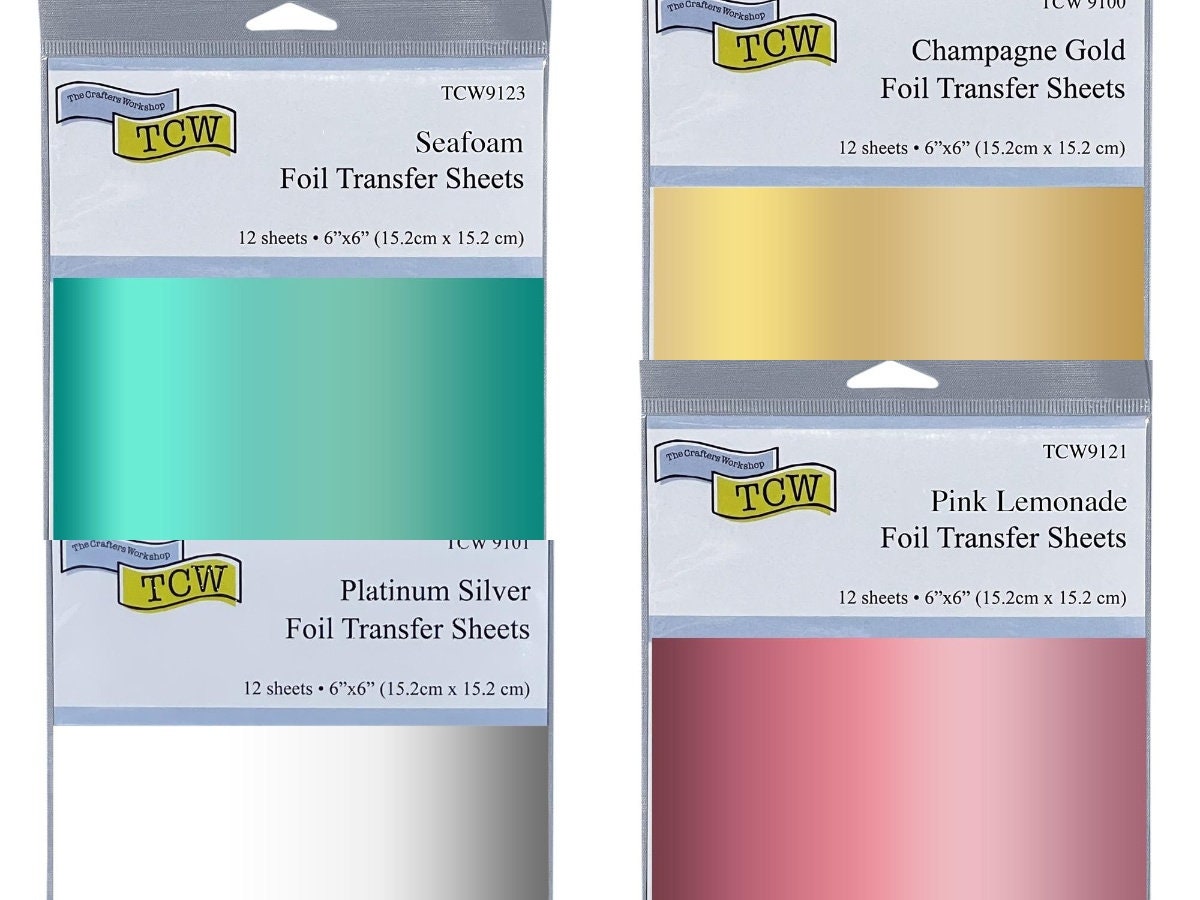 Crafter's Workshop Foil Transfer Sheets 6X6 12/Pkg-Ocean Mist