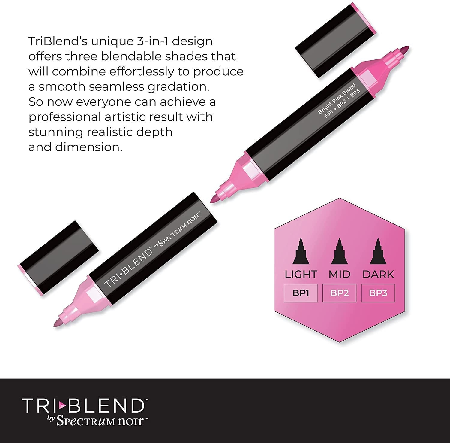Tredive Produktionscenter Trin Spectrum Noir Triblend Markers 6 Markers 18 Colors per Package - Etsy