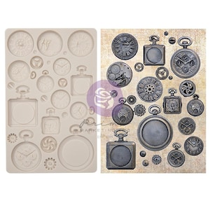 Free Shipping! Prima Marketing Re-Design Decor Mould - Pocket Watches - 969431