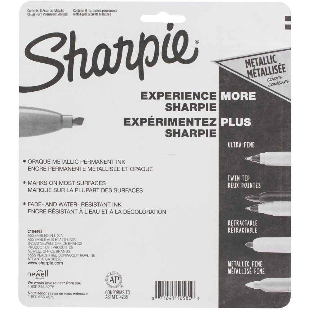 Sharpie 1986006 Blister Pack 3 Assorted Metallic Colors