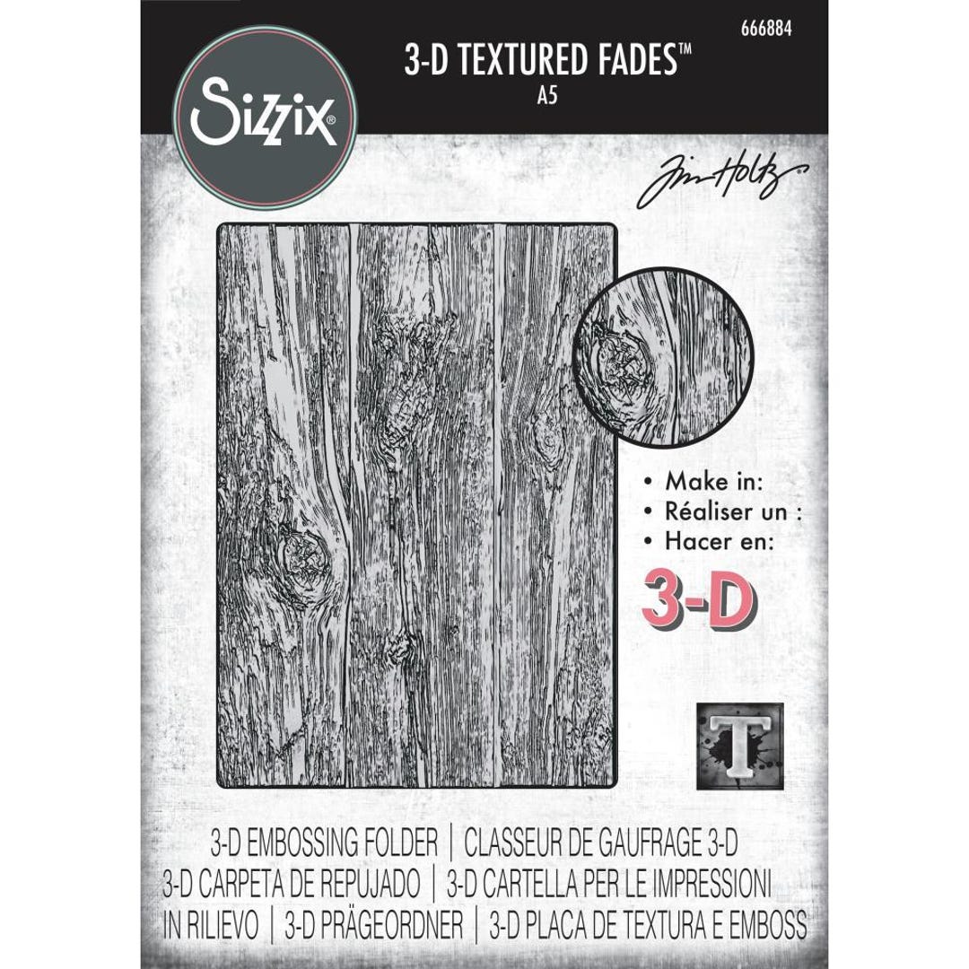 Sizzix 3D Texture Fades Embossing Folder A5 by Tim Holtz - Lumber ...