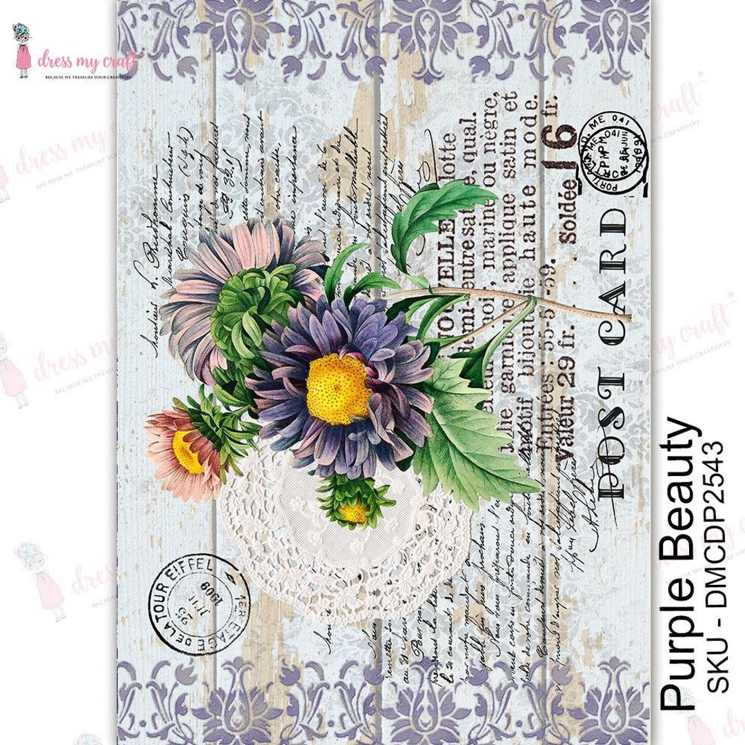 Dress My Craft Transfer Me Transfer Paper Purple Beauty Etsy