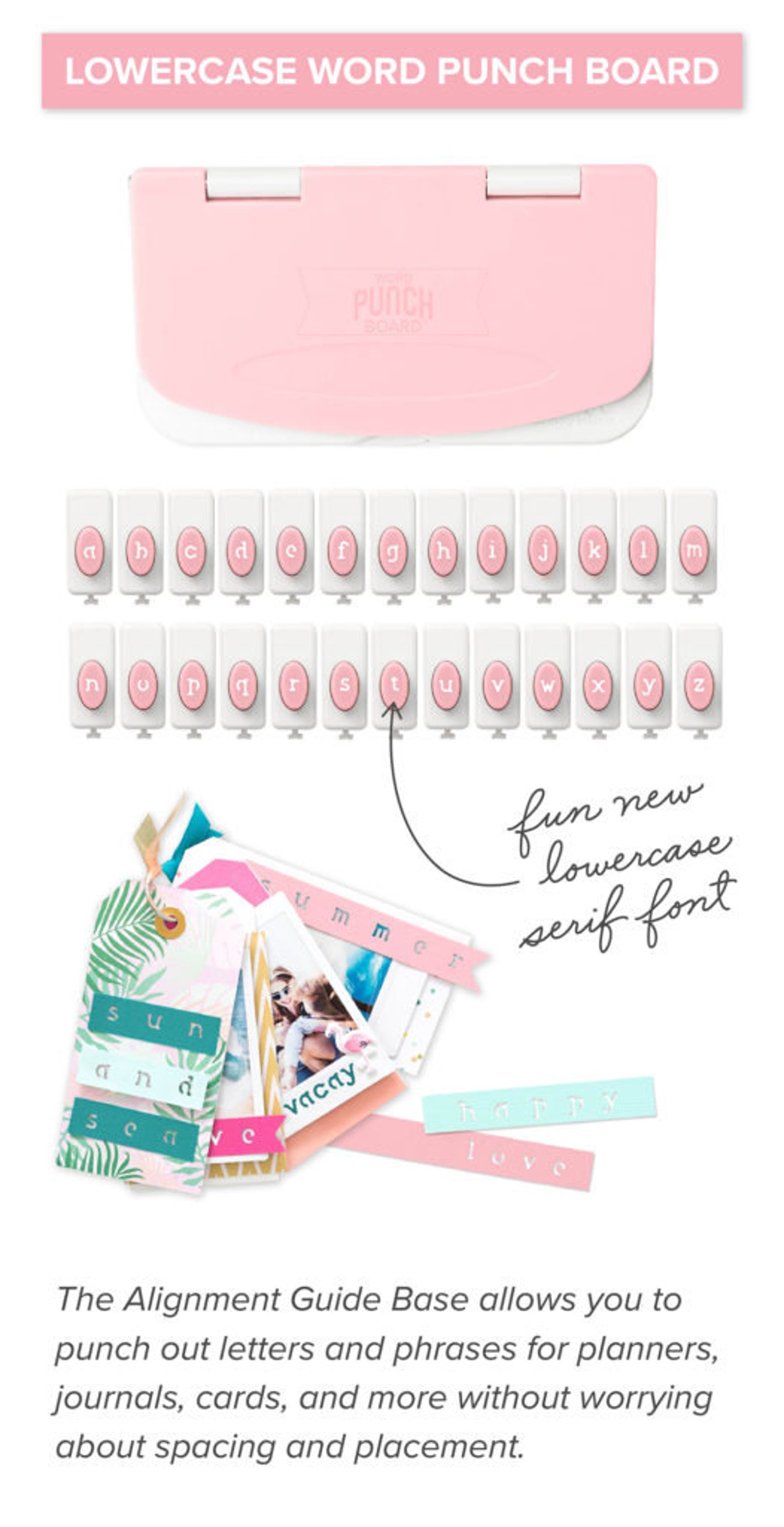 We R Memory Keepers Word Punch Board Lower Case Etsy