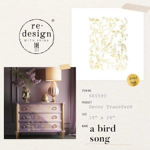 Kostenloser Versand! Redesign Decor Transfers - Kacha Vogelgesang 18 &quot;X24&quot; von ReDesign by Prima