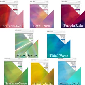 Tonic Studios Perfect Craft Iridescent Holographic Mirror Glossy Card Packs - 5 sheets of A4 paper