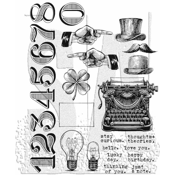 Tim Holtz スタンプ まとめ売り Amazon.com: Stampers Anonymous Tim Holtz Cling Stamps 7