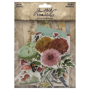 Tim Holtz Idea-Ology Layers Die-Cuts 45/Pkg - Organic TH94316