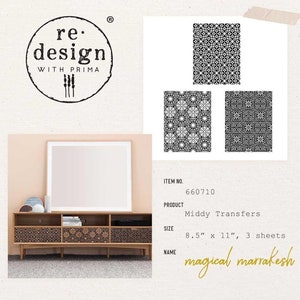 Prima Marketing Re-Design Decor Transfers 8.5&quot;X11&quot; 3/Sheets - Magical Marrakesh