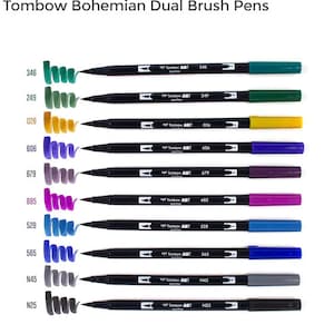 Choice of Tombow Dual Brush Pen Set of 10 - Pastel, Primary