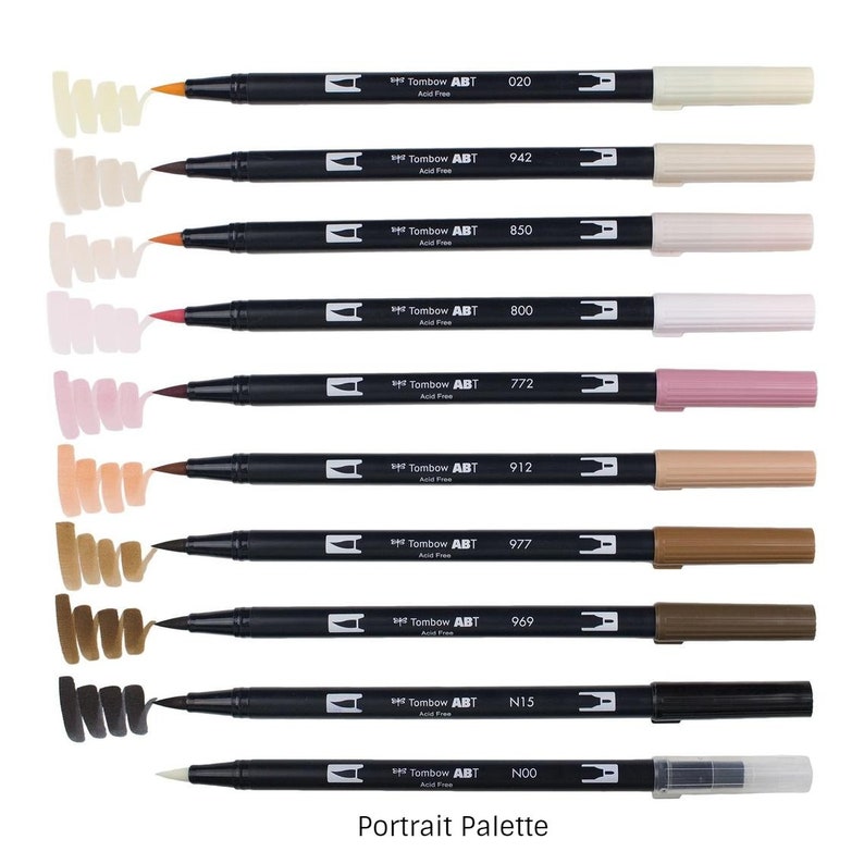 Tombow Doppel-Pinsel Sand – Pinselstift Mit Feiner & Breiter Spitze, Wasserbasiert Für Mischen Wie Aquarell