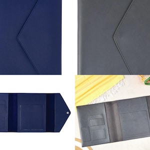 Happy Planner Deluxe Vegan Leather Clássico ou Grande Planner Folio - Clássico Dusk ou Grande Midnight