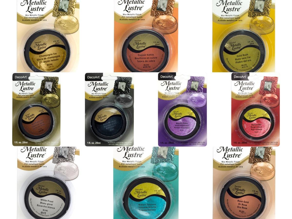Decoart Metallic Lustre Wax Finish 1oz - Etsy, image size:1200x900
