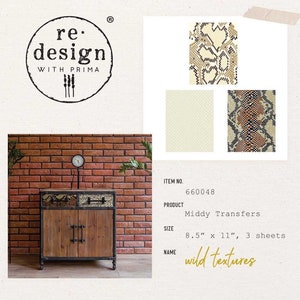 Prima Marketing Re-Design Decor Transfers 8.5&quot;X11&quot; 3/Sheets - Wild Textures