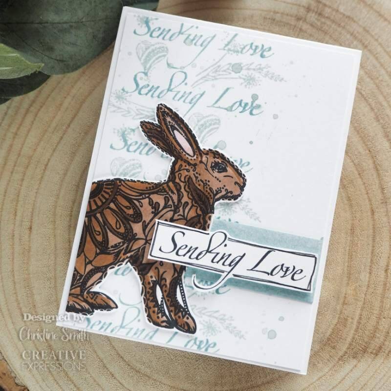 Creative Expressions Stempelset 'Moonlit Hasen' — Handgezeichnete Stempel Für Karten, Scrapbooking & DIY-Projekte