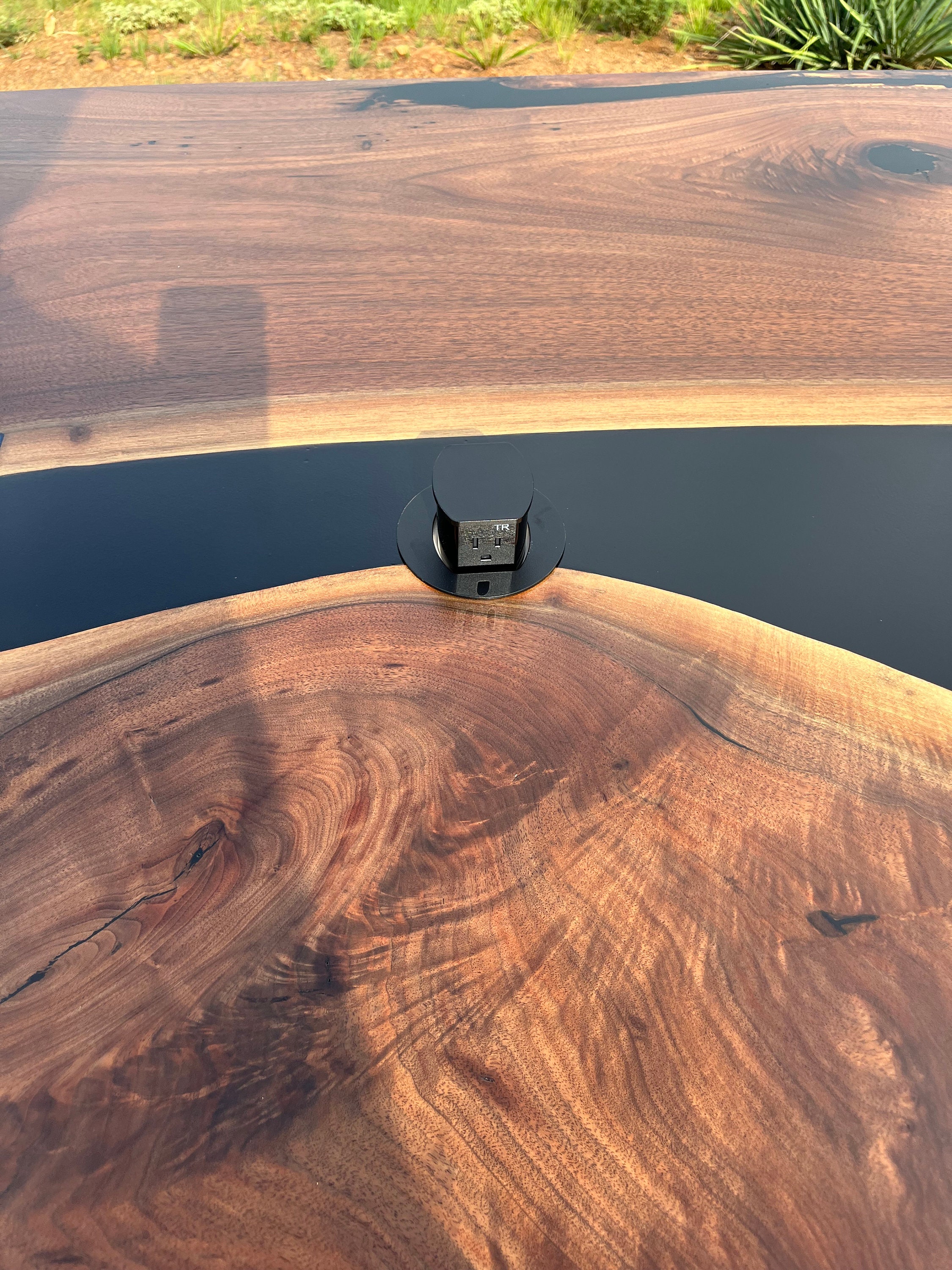 Company Logo Conference Table Live Edge Custom Epoxy River Table Resin ...
